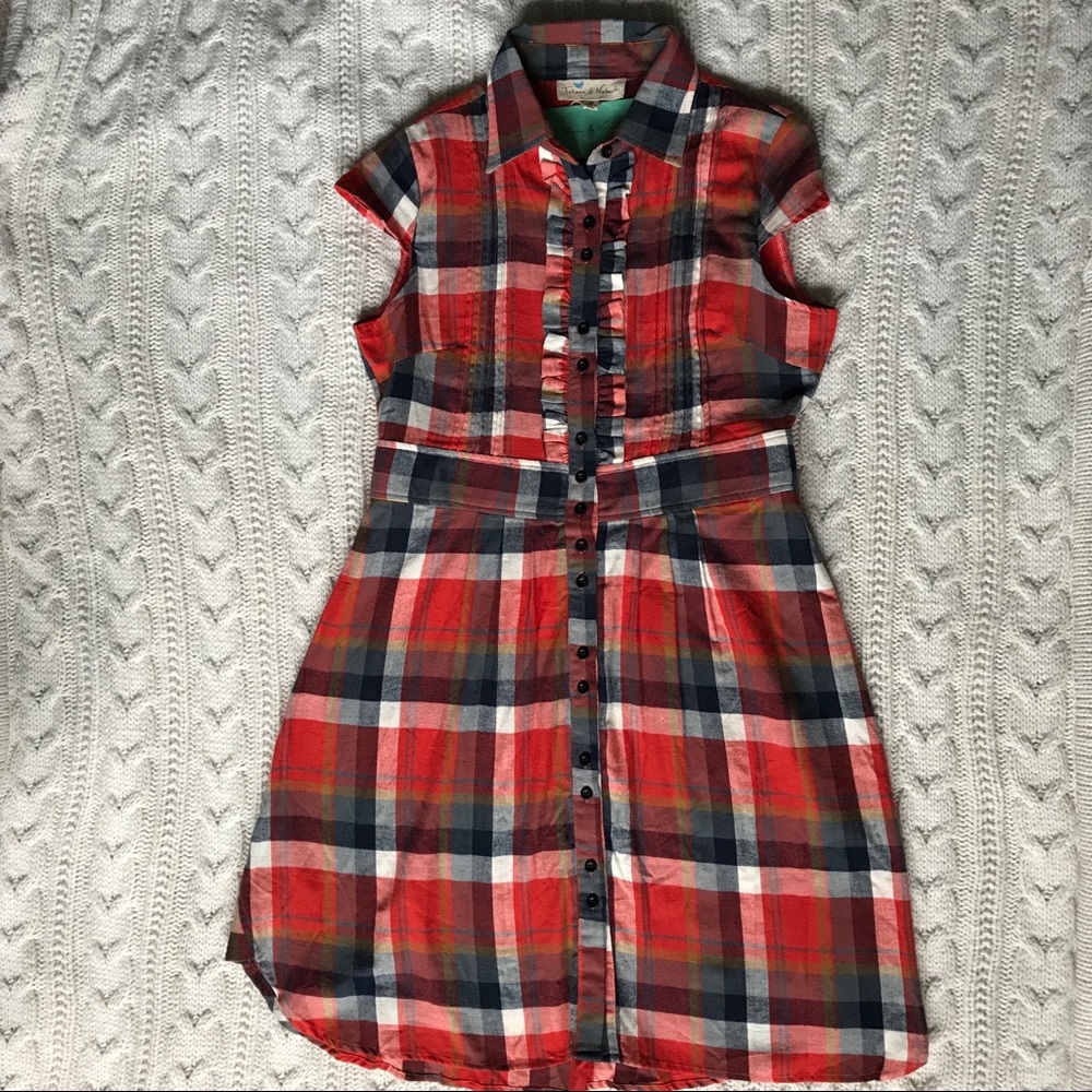 NWT Plaid Dress (ModCloth) with Detailing